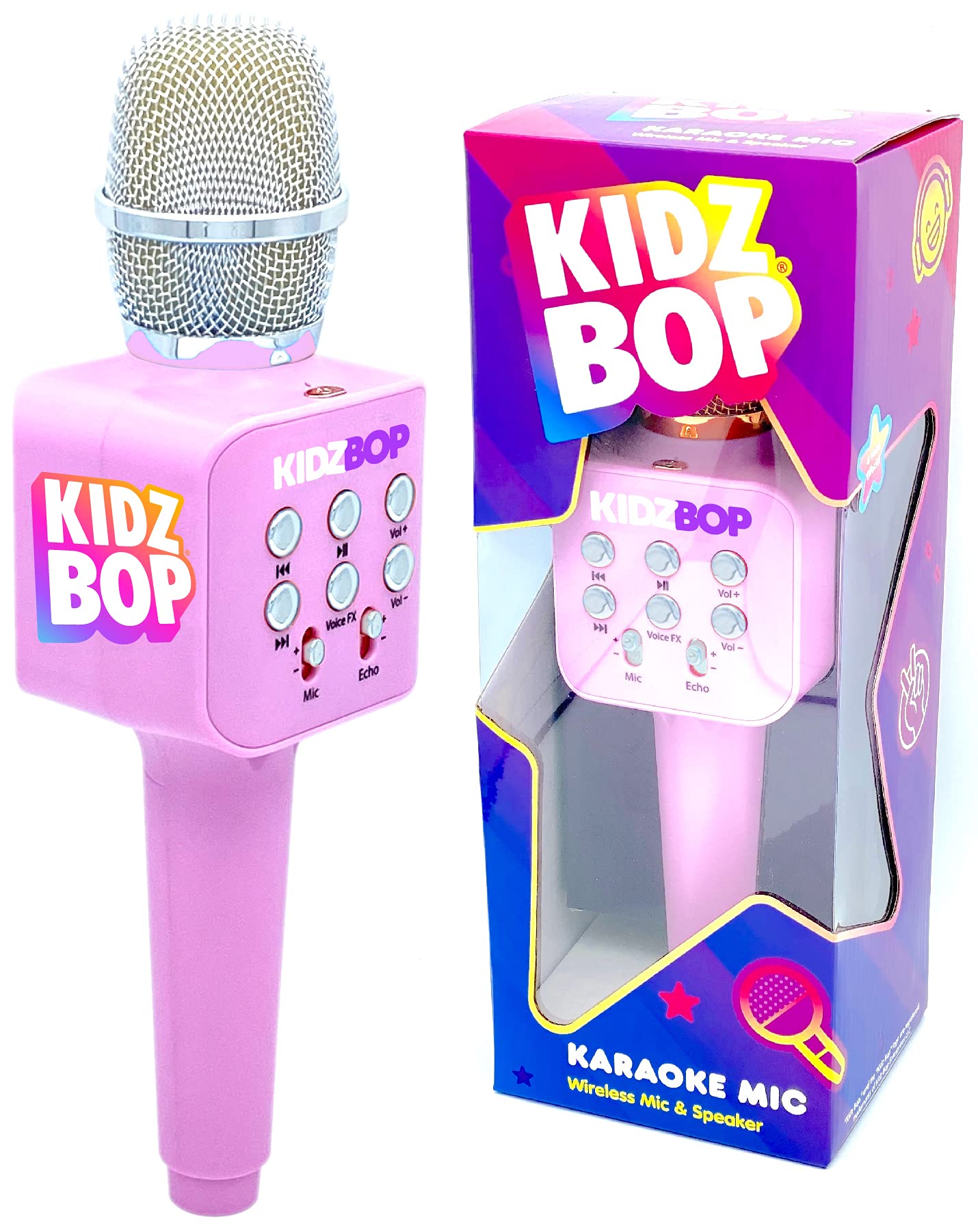 Move2Play, Kidz Bop Karaoke Microphone | The Hit Music Brand for Kids | Birthday Gift for Girls and Boys | Toy for Kids Ages 4, 5, 6, 7, 8+ Years Old