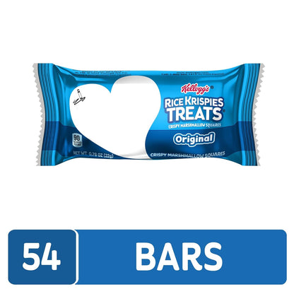 Rice Krispies Treats Crispy Marshmallow Squares, Kids Snacks, Snack Bars, Original (Pack of 54)