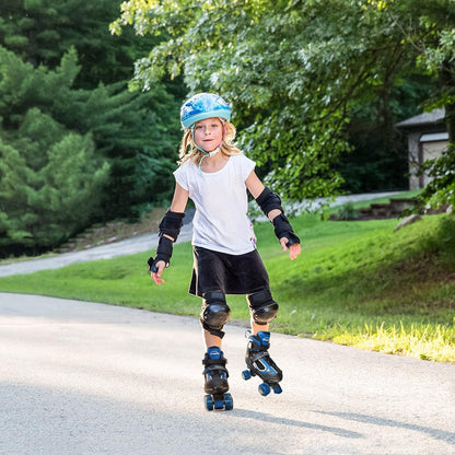 Nattork Kids Roller Skates for Boys Girls Kids, 4 Sizes Adjustable Quad Skates with All Light up Wheels - Birthday Gift for Indoor Outdoor Sports