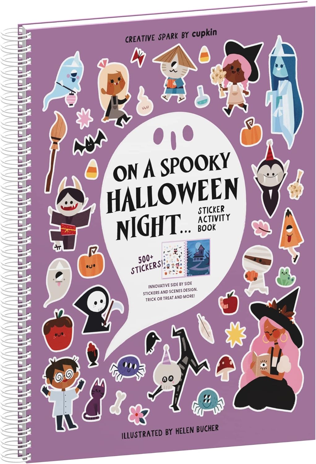 Halloween Sticker Books for Kids 3-5 Spooky Halloween Crafts for Kids (500+ Cute Halloween Stickers for Kids & 12 Scenes) Halloween Activity Books Halloween Coloring Book for Kids Ages 4-8
