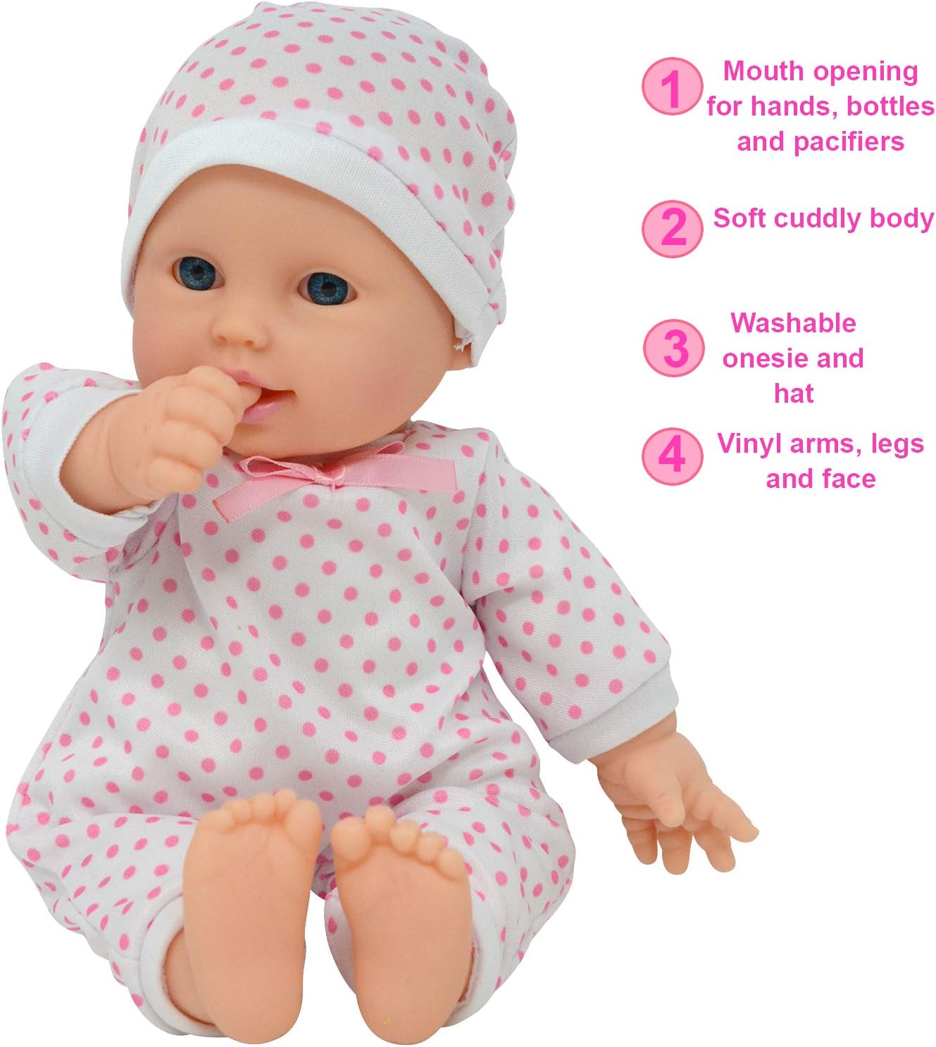 11 inch Soft Body Doll in Gift Box - Award Winner & Toy 11" Baby Doll (Caucasian)