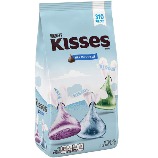 HERSHEY'S Kisses Milk Chocolate Candy, Easter, Bag (52 Oz., 310 pcs.)