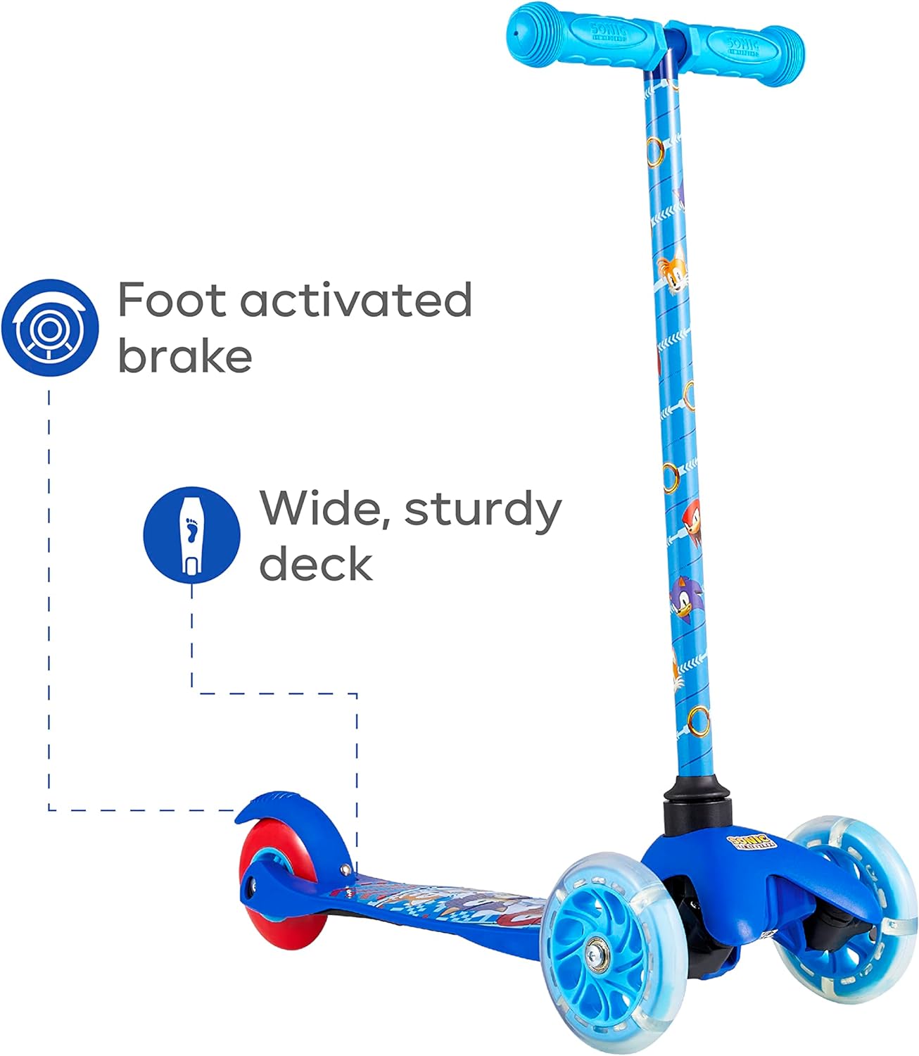 Scooter for Kids Ages 3-5 - Extra Wide Deck & Light Up Wheels, Self Balancing Kids Toys for Boys & Girls, Choose Your Favorite Character