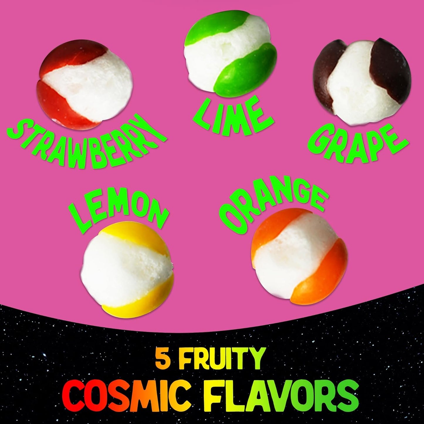 Premium Skittles Freeze Dried Candy - 8 Ounce Cosmic Crunchies Space Age Snacks Freetles for All Ages