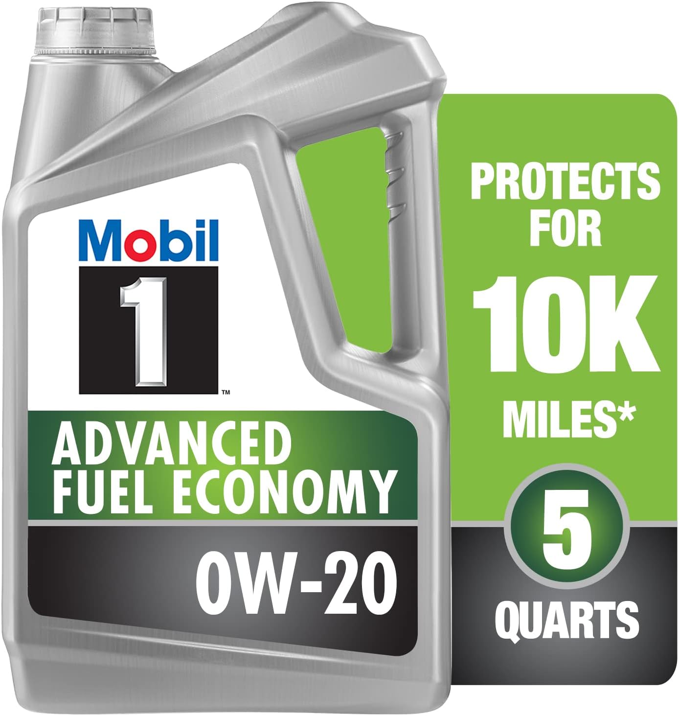 Mobil 1 Advanced Fuel Economy Full Synthetic Motor Oil 0W-20, 5 Quart