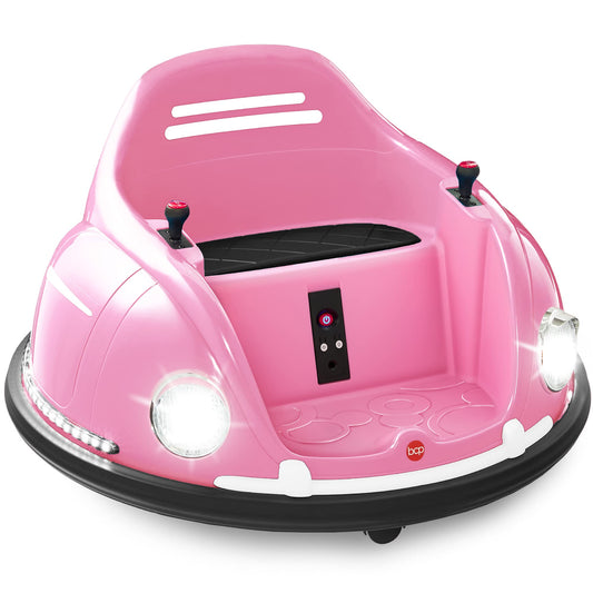 Best Choice Products 6V Electric Kids Ride On Bumpin Bumper Car, 1.5-6 Years Old, Parent Remote Control, 360 Degree Spin, Lights, Sounds - Pink