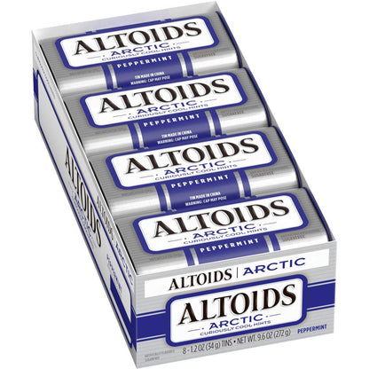 ALTOIDS Arctic Peppermint Mints, 1.2-Ounce Tin (Pack of 8)