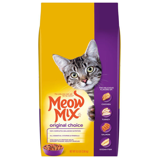 Meow Mix Original Choice Dry Cat Food, 6.3 Pound Bag