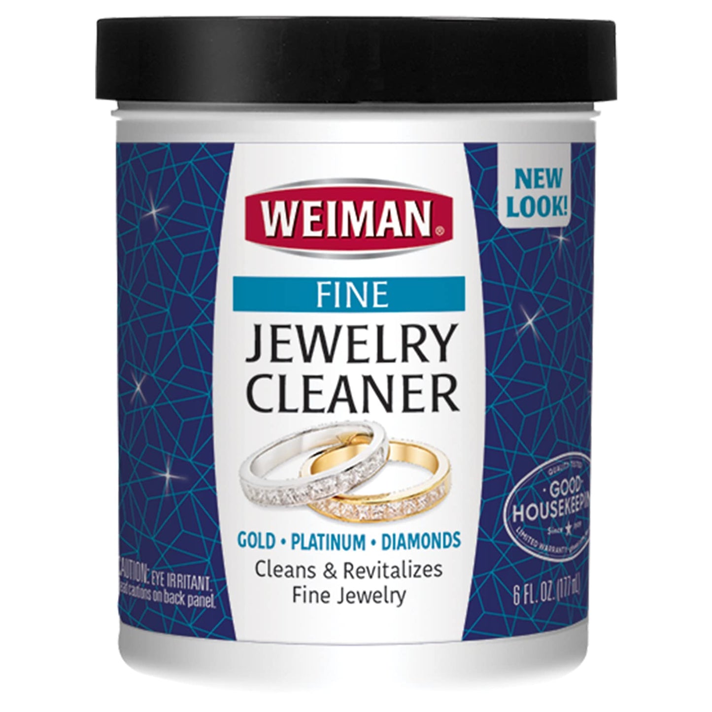 Weiman Fine Jewelry Cleaner Liquid with Cleaning Brush – Restores Shine & Brilliance to Gold, Platinum, Precious Gemstones & Diamond Jewelry, 6 Oz