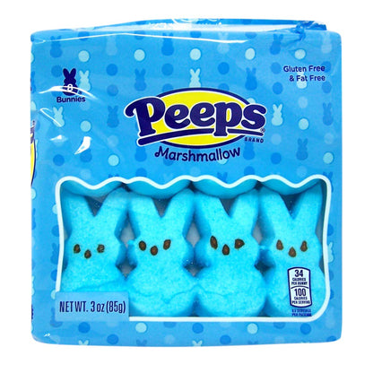 Easter Peeps Candy Marshmallow Bunnies Bulk Assorted Colors, Basket Stuffers, Pack of 4