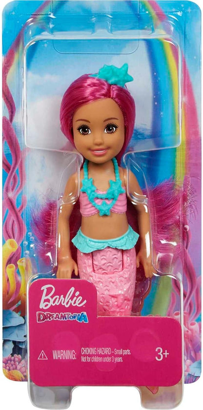 Barbie Dreamtopia Chelsea Mermaid Doll, 6.5-inch with Pink Hair and Tail