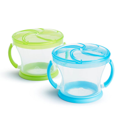 Munchkin® Snack Catcher® Toddler Snack Cups, 2 Pack, Blue/Green