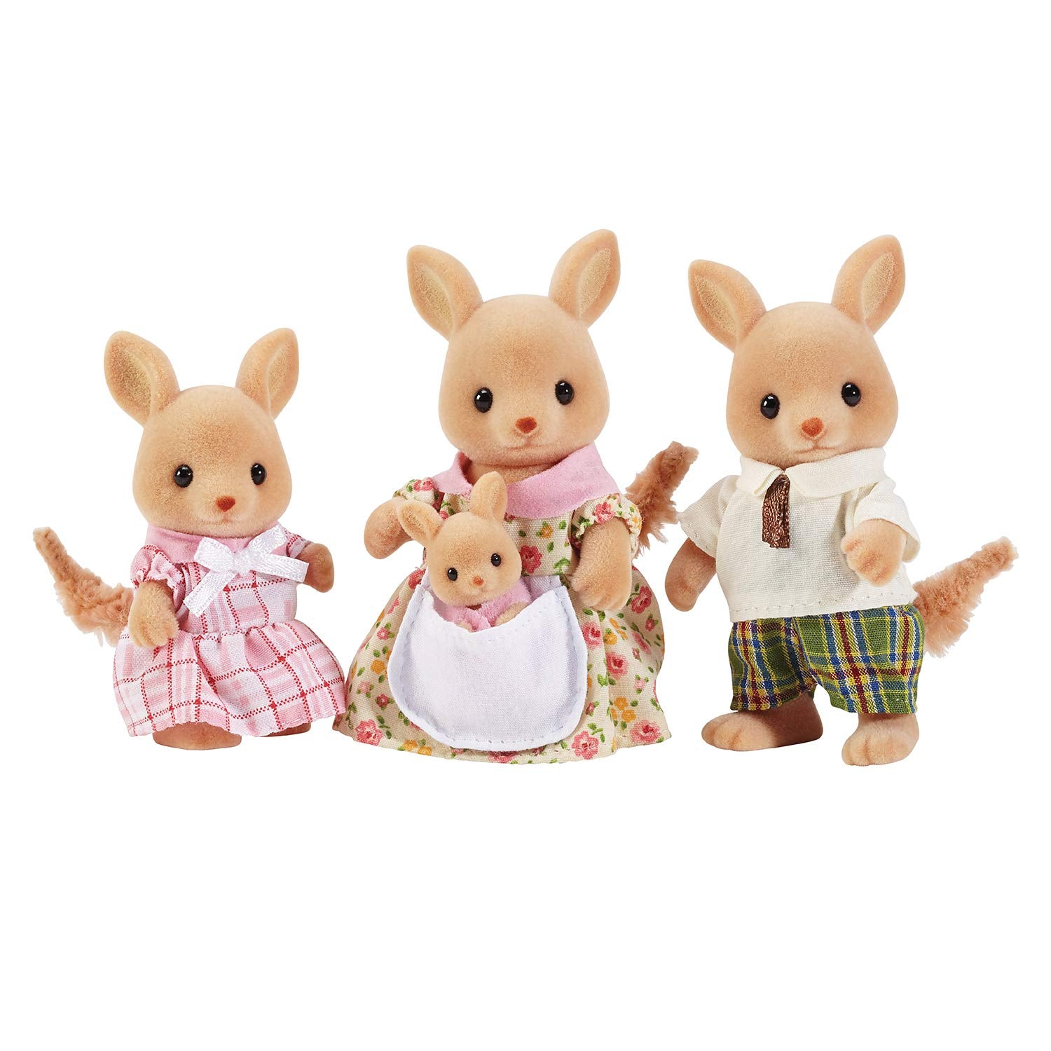 Calico Critters Hopper Kangaroo Family - Set of 4 Collectible Doll Figures for Children Ages 3+