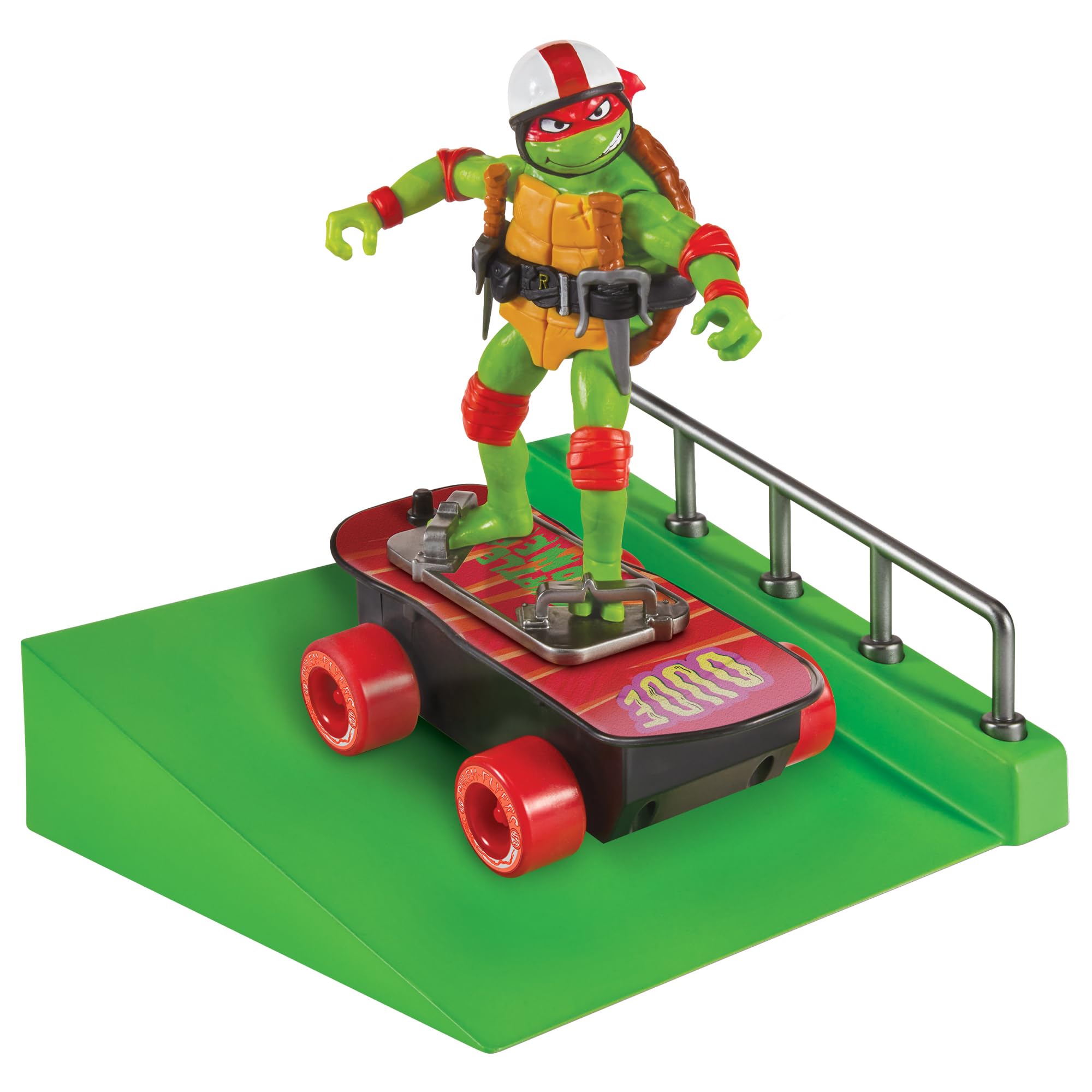 Teenage Mutant Ninja Turtles: Mutant Mayhem Raphael on a Skateboard with Accessories by Playmates Toys - Amazon Exclusive