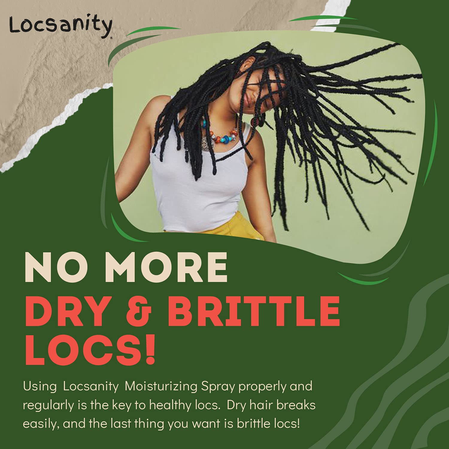 Locsanity Daily Moisturizing Refreshing Spray for Locs, Dreadlocks - Rose Water and Peppermint Hair Scalp Moisturizer, Dreadlock Spray - Natural Loc Care and Maintenance (8oz)
