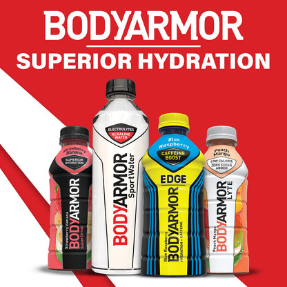 BODYARMOR LYTE Sports Drink Low-Calorie Sports Beverage, Peach Mango, Coconut Water Hydration, Natural Flavors With Vitamins, Potassium-Packed Electrolytes, Perfect For Athletes, 16 Fl Oz (Pack of 12)