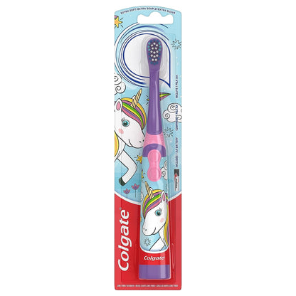 Colgate Kids Battery Powered Toothbrush, Unicorn, Extra Soft Toothbrush, Ages 3 and Up, 1 Pack