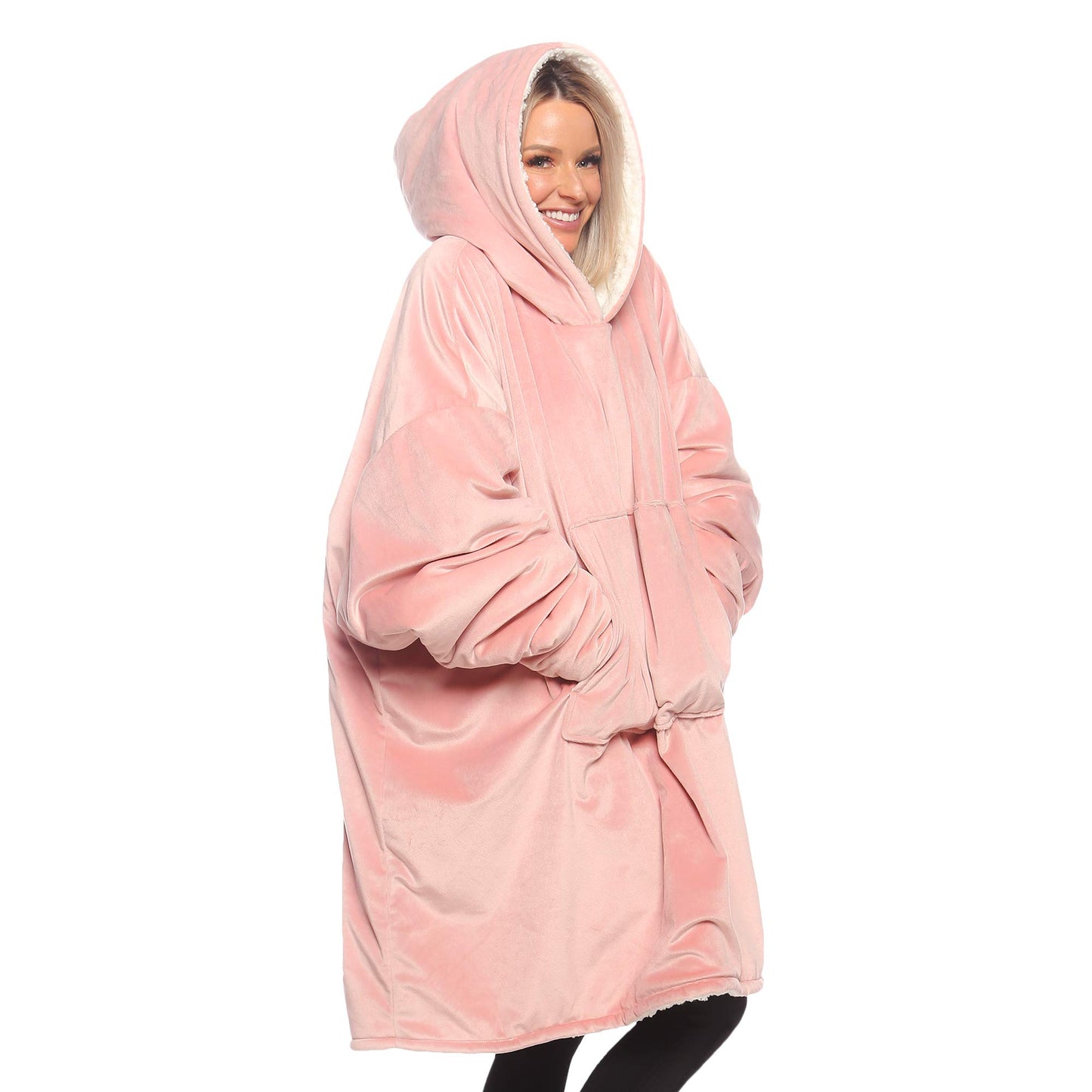 THE COMFY Original | Oversized Microfiber & Sherpa Wearable Blanket, Seen On Shark Tank, One Size Fits All