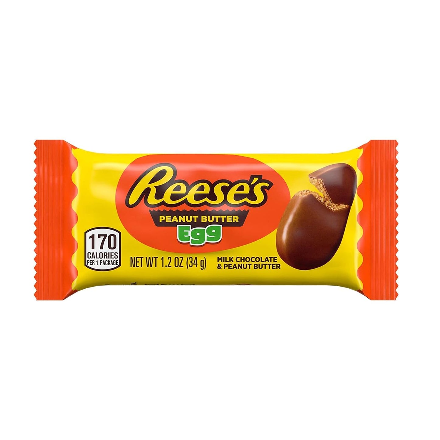 REESE'S Milk Chocolate Peanut Butter Eggs, Easter Basket Easter Candy Packs, 1.2 oz (6 Count)