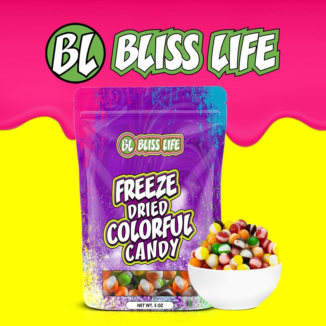 Bliss Life Freeze Dried Candy Bites Variety Pack Strawberries and Cream S'mores Caramel Apple Orange Creamsicle (Orange Creamsicle, 1 Count)
