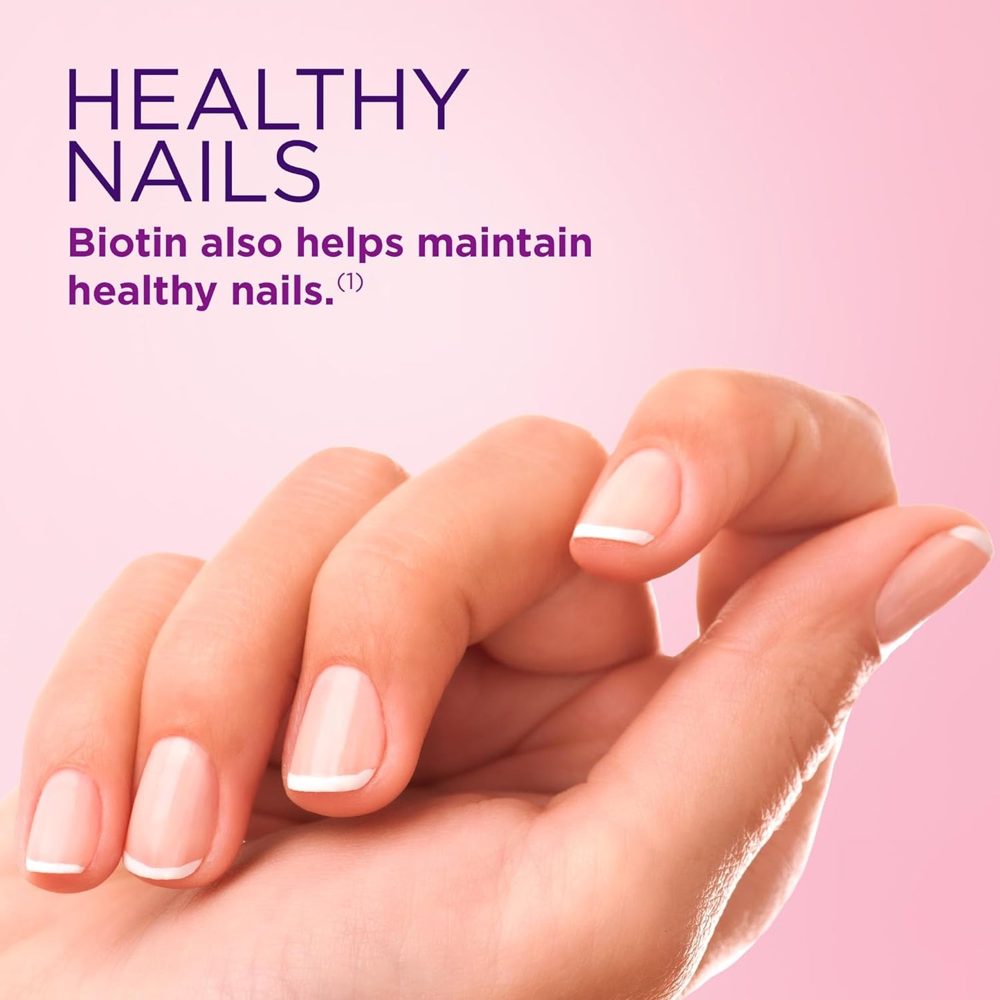 Nature's Bounty Optimal Solutions Hair, Skin & Nails Vitamin Gummies with Biotin, 2500 mcg, Strawberry, 80 Count Bottles