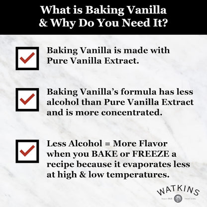 Watkins All Natural Original Gourmet Baking Vanilla, with Pure Vanilla Extract, 11 Fl Oz (Pack of 1) - Packaging May Vary