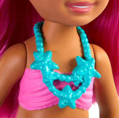 Barbie Dreamtopia Chelsea Mermaid Doll, 6.5-inch with Pink Hair and Tail