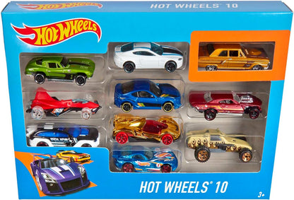 Hot Wheels Set of 10 1:64 Scale Toy Trucks and Cars for Kids and Collectors, Styles May Vary (Amazon Exclusive)