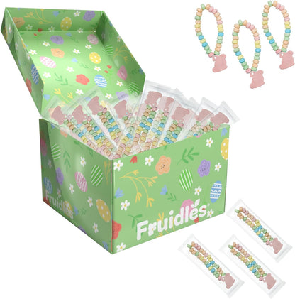 Easter Bunny Candy Bracelet, Multicolor Fruit-Flavored Chewables for Party Favors