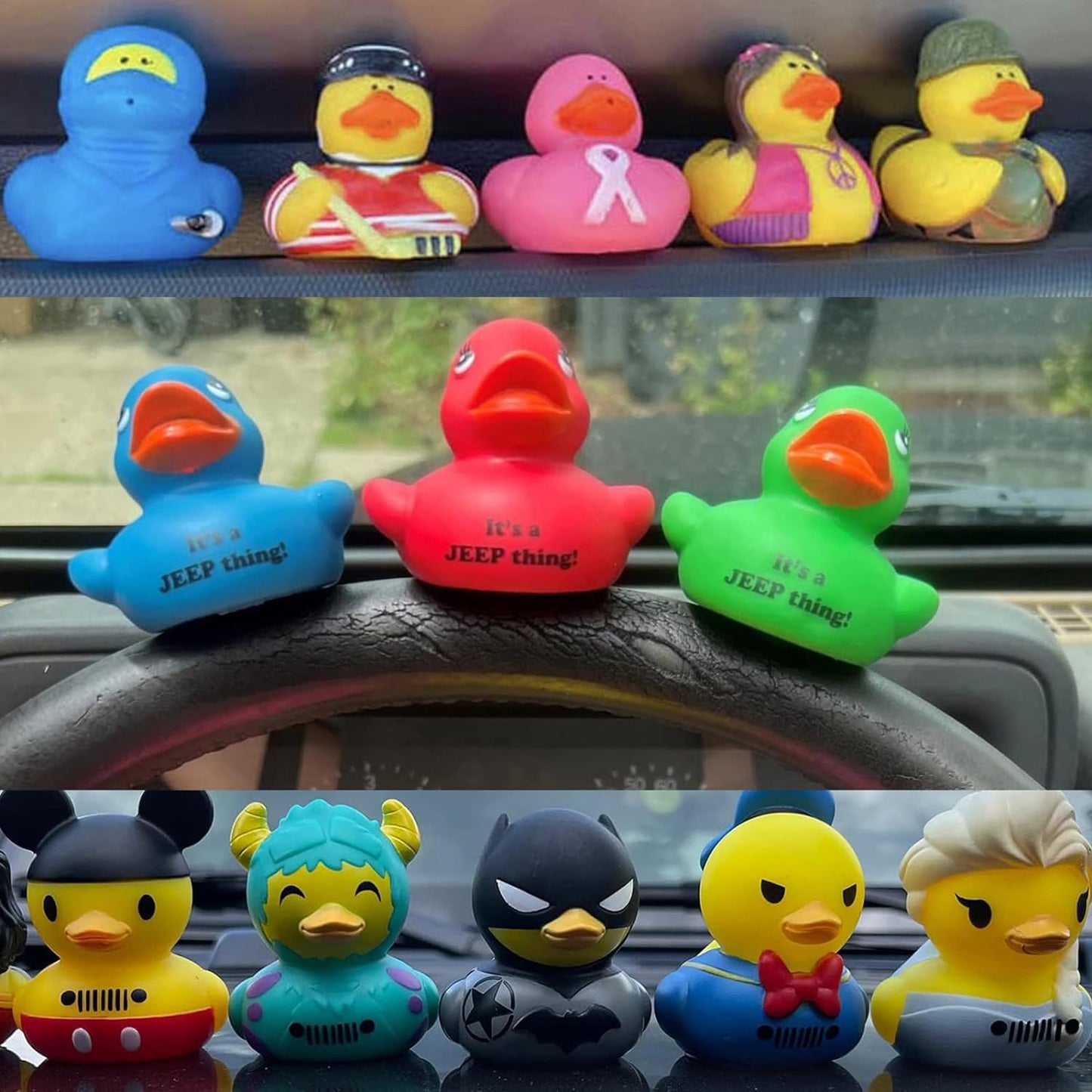 10Pcs Duck Plug - Rubber Duck Mount,Flock Locker Rubber Duck Holder for Jeep Dash and Fixed Display（Excluding Rubber Duck） (10Pcs)