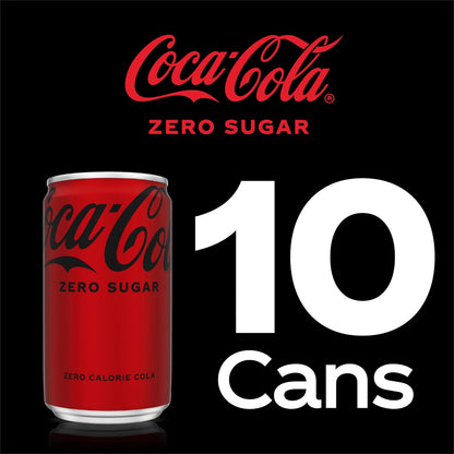 Coke Zero Sugar Diet Soda Soft Drink, 7.5 fl oz, 10 Pack