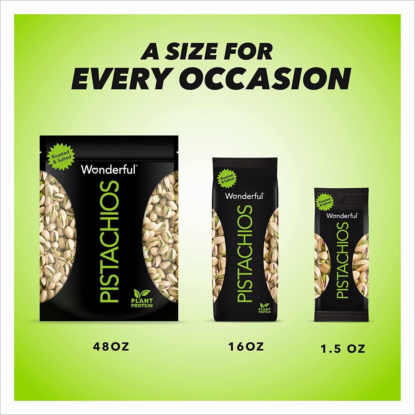 Wonderful Pistachios In Shell, Roasted and Salted Nuts, 48 Ounce Resealable Bag - Healthy Snack, Protein Snack, Pantry Staple