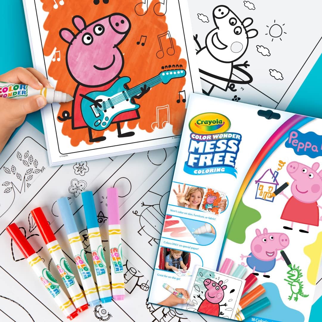 Crayola Peppa Pig Color Wonder, Mess Free Coloring Activity Set, Toddler Coloring Kit, Peppa Pig Toy, Gift for Kids, Ages 3+