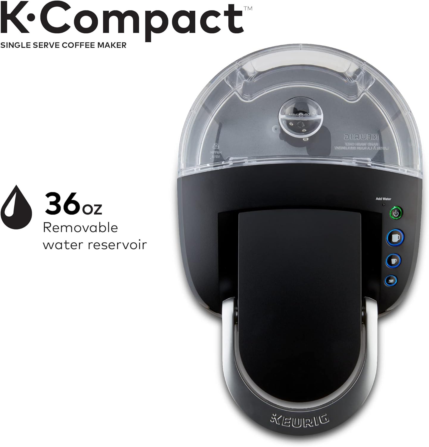 Keurig K-Compact Single-Serve K-Cup Pod Coffee Maker, Black (Packaging May Vary)