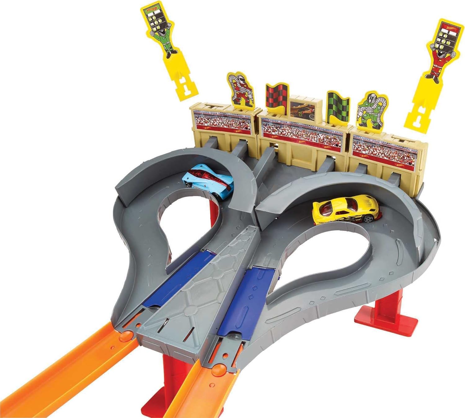 Hot Wheels Super Speed Blastway Track Set, 1 Hot Wheels Car, Dual-Track Racing, 1 or 2 Player, Connect to Other Sets, Toy for Kids 4 Years Old & Up (Amazon Exclusive)
