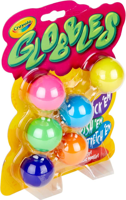 Crayola Globbles Fidget Toy (6ct), Sticky Fidget Balls, Squish Gift for Kids, Sensory Toys, Ages 4, 5, 6, 7, 8