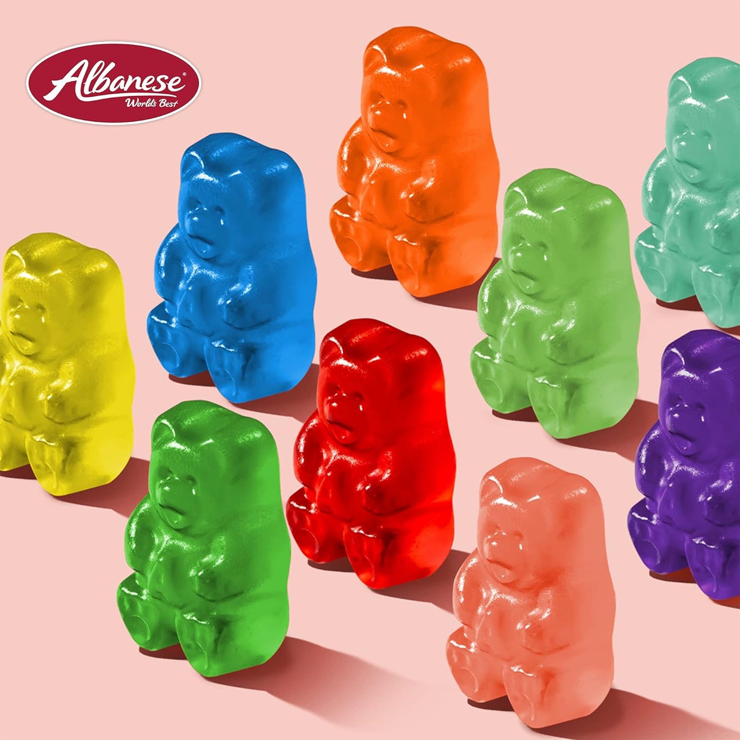 Albanese World's Best 12 Flavor Gummi Bears, 5lbs of Candy