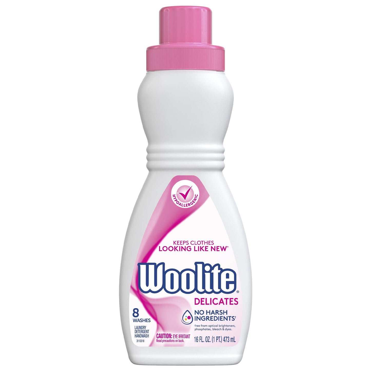 Woolite Delicates Hypoallergenic Liquid Laundry Detergent, 8 Loads, 16oz, Hand & Machine Wash