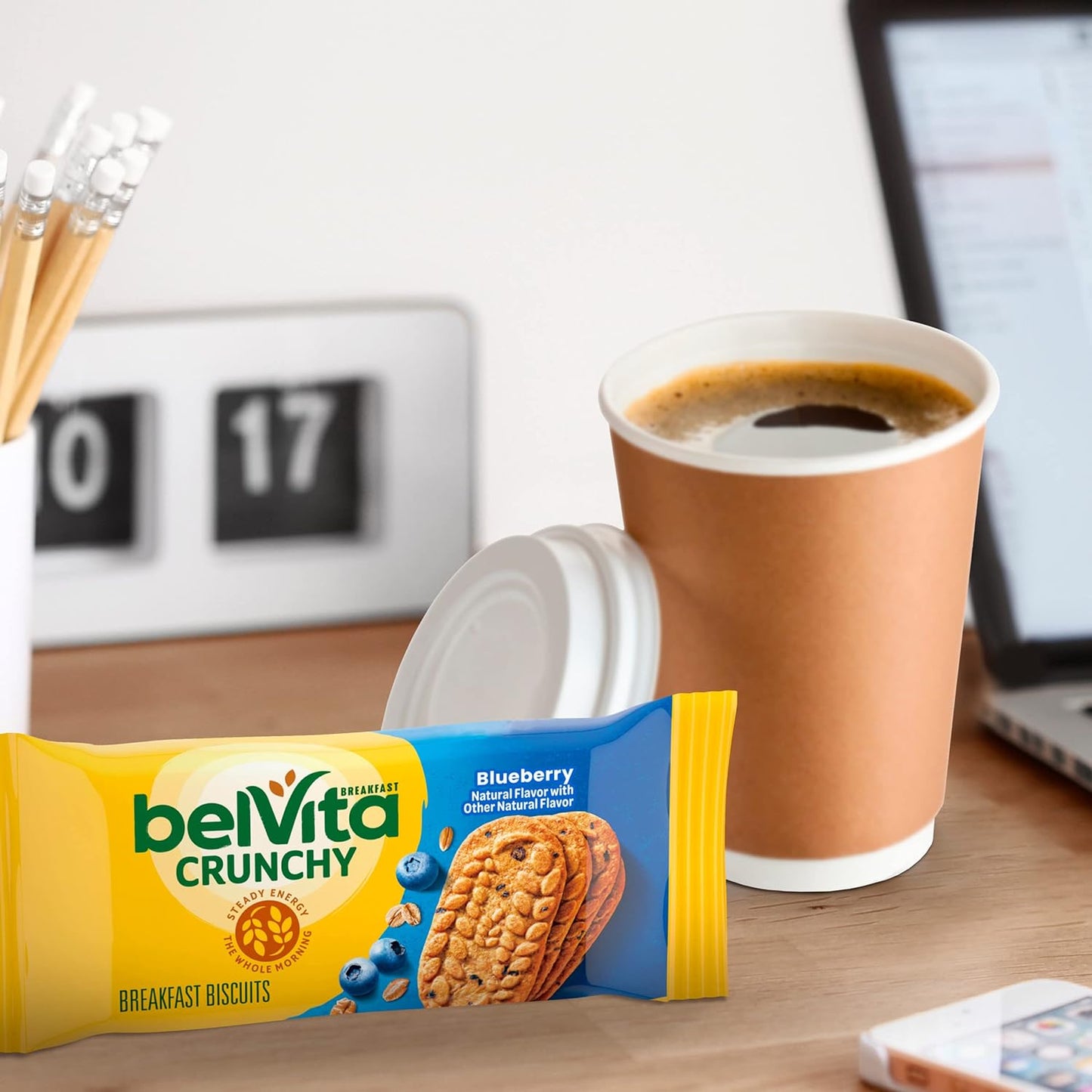 belVita Blueberry Breakfast Biscuits, Value Pack, 12 Packs (4 Biscuits Per Pack)