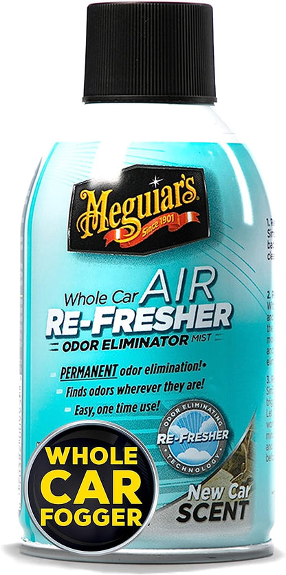 Meguiar's Whole Car Air Refresher, Odor Eliminator Spray Eliminates Strong Vehicle Odors, New Car Scent - 2 Oz Spray Bottle