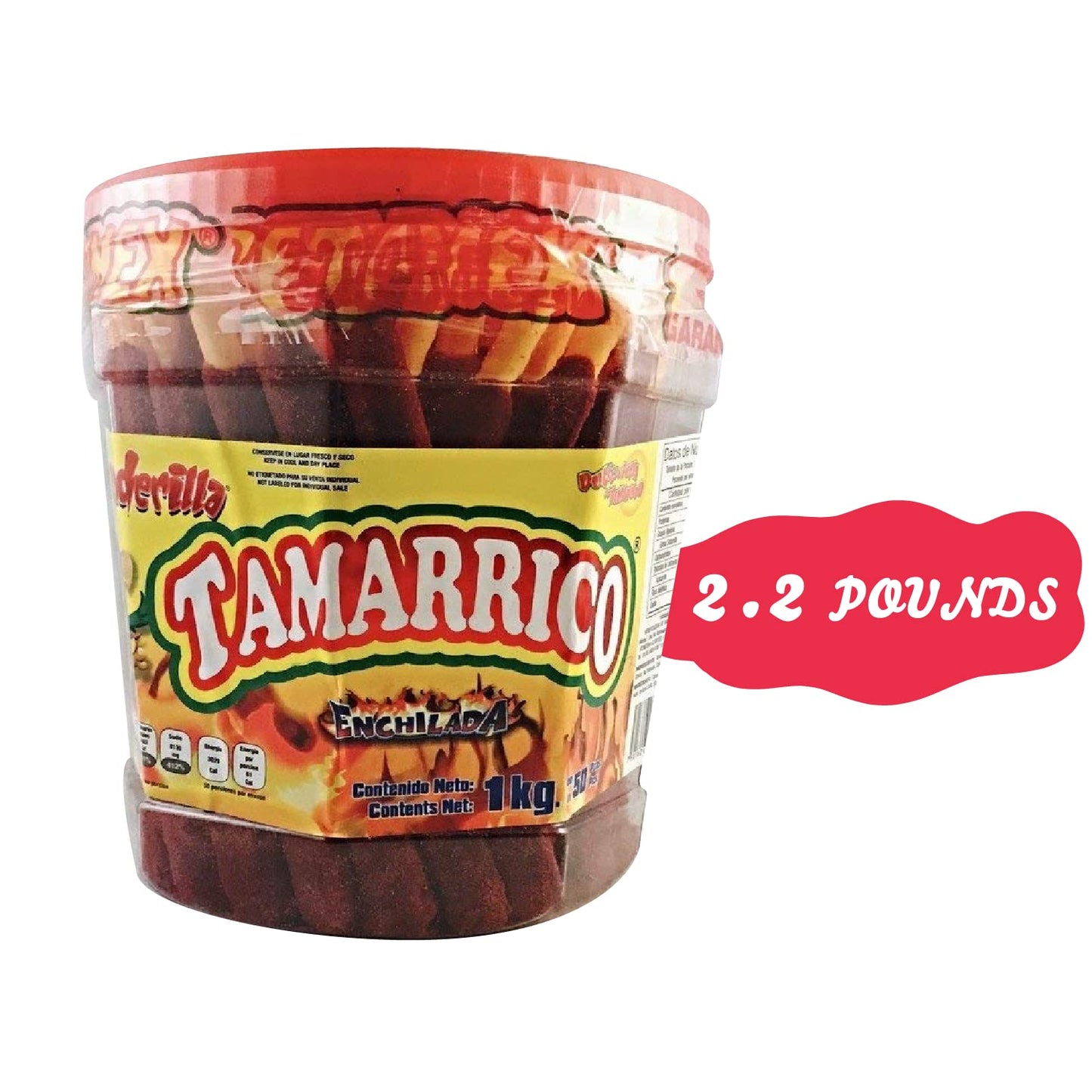 BETAMEX Tamarrico Candy Tamarind Flavor Sticks 50 Pcs 1kg/2.2pounds – Mexican Candy – Chili and Natural Tamarind – Spicy Flavor