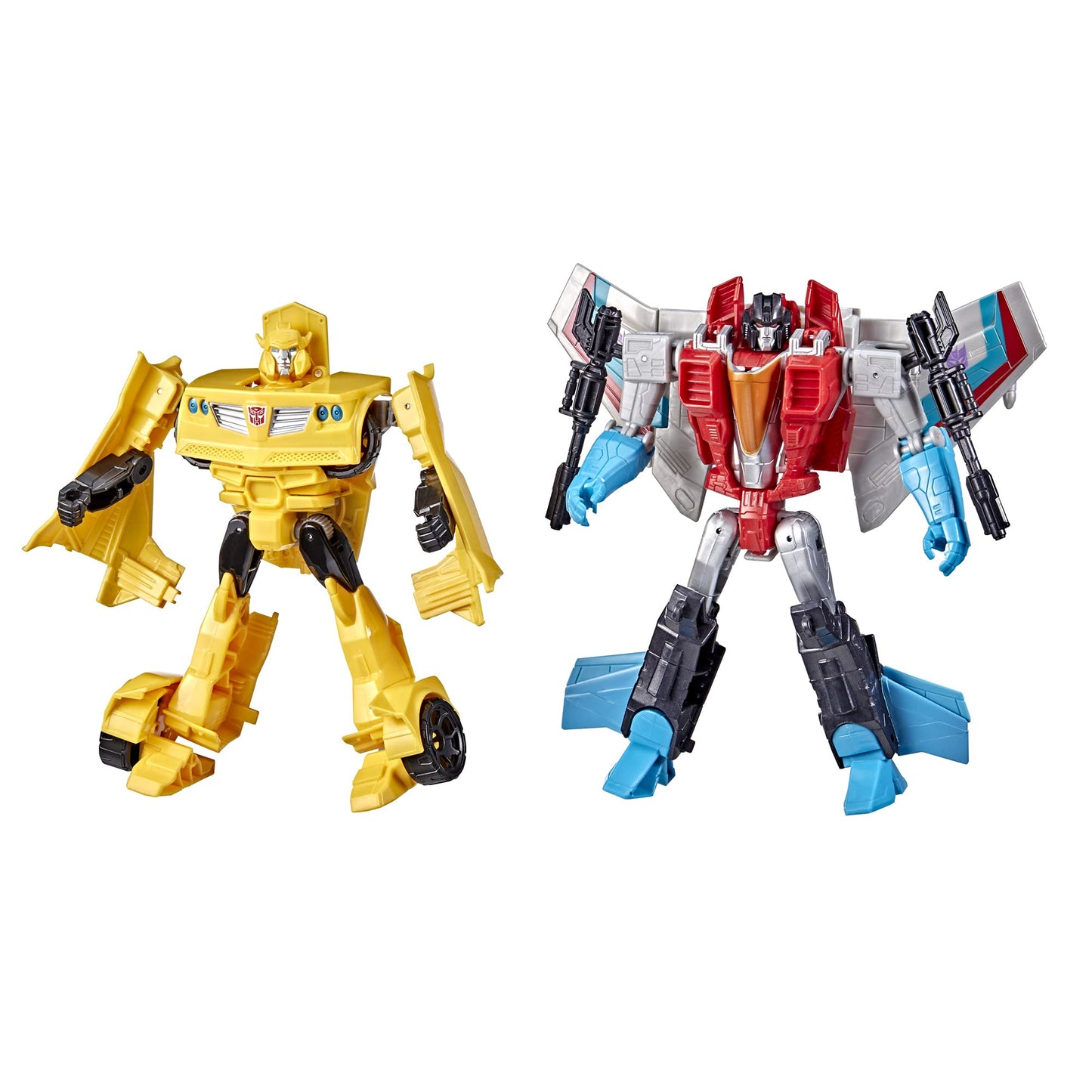 TRANSFORMERS Toys Heroes and Villains Bumblebee and Starscream 2-Pack Action Figures - for Kids Ages 6 and Up, 7-inch (Amazon Exclusive)