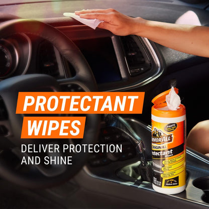 Armor All Car Wipes Multi-Pack by Armor All, Cleans Vehicle Interior and Exterior, Includes All Protectant Wipes, Armor All Glass and Armor All Cleaning Wipes, 3-Pack, 30 Wipes Each