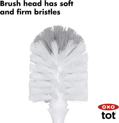 OXO Tot Bottle Brush with Nipple Cleaner and Stand - Gray