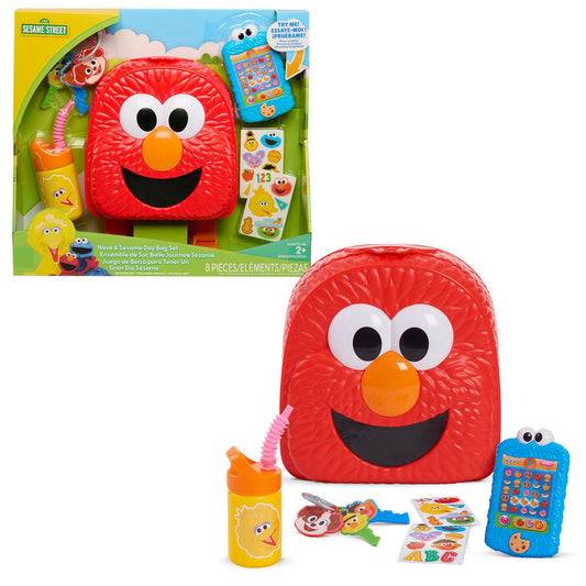 Sesame Street Have A Sesame Day 7-Piece Bag Set, Dress Up and Pretend Play, Officially Licensed Kids Toys for Ages 2 Up by Just Play