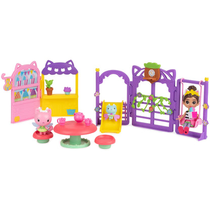 Gabby’s Dollhouse, Kitty Fairy Garden Party, 18-Piece Playset with 3 Toy Figures, Surprise Toys & Dollhouse Accessories, Kids Toys for Girls & Boys 3+