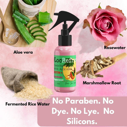 Rose Water For Locs, Daily Moisturizing Refreshing Spray, Rose Water For Hair, Rosewater and Peppermint Hair Scalp Moisturizer.