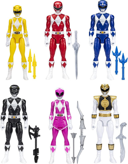 Power Rangers Mighty Morphin Multipack 12-inch Action Figure 6-Pack, Toys with Accessories for Kids 4 and Up (Amazon Exclusive)