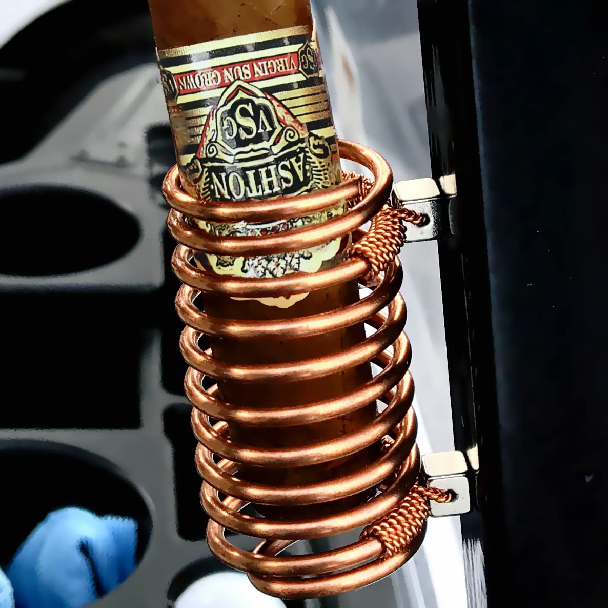 Cigar Holder for Golf Cart - Handmade Copper