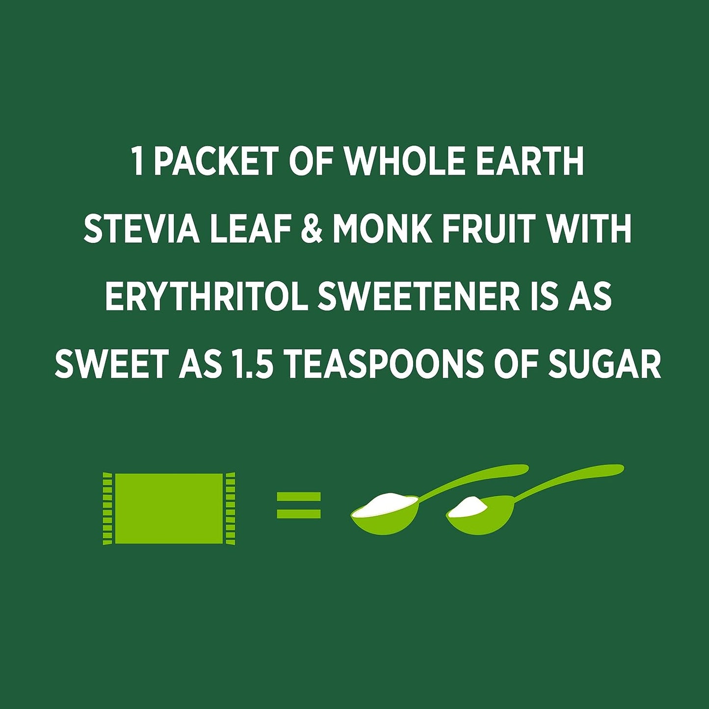 Whole Earth Sweetener Co. Stevia & Monk Fruit Sweetener, Erythritol Sweetener, Stevia Packets, Sugar Substitute, Natural Sweetener, 400 Count